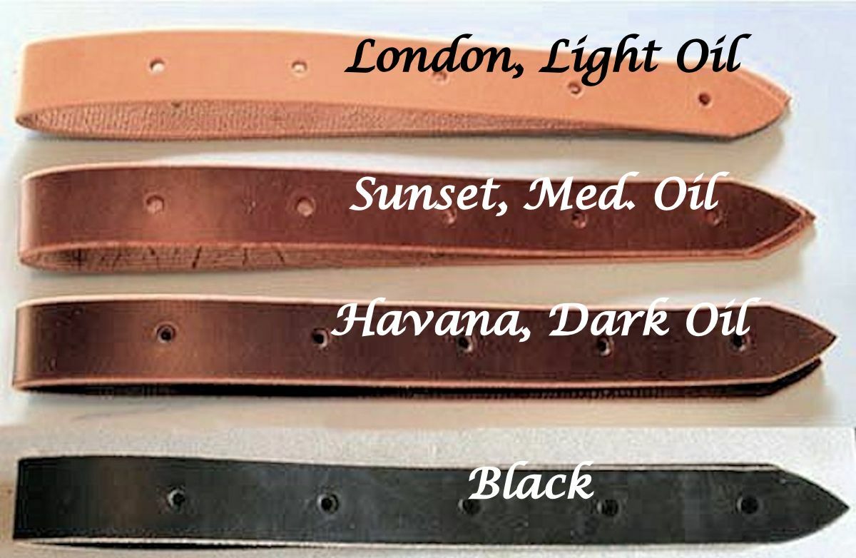 Amish made 3-foot OFF BILLET Latigo Genuine Leather BLACK Saddle Cinch Strap