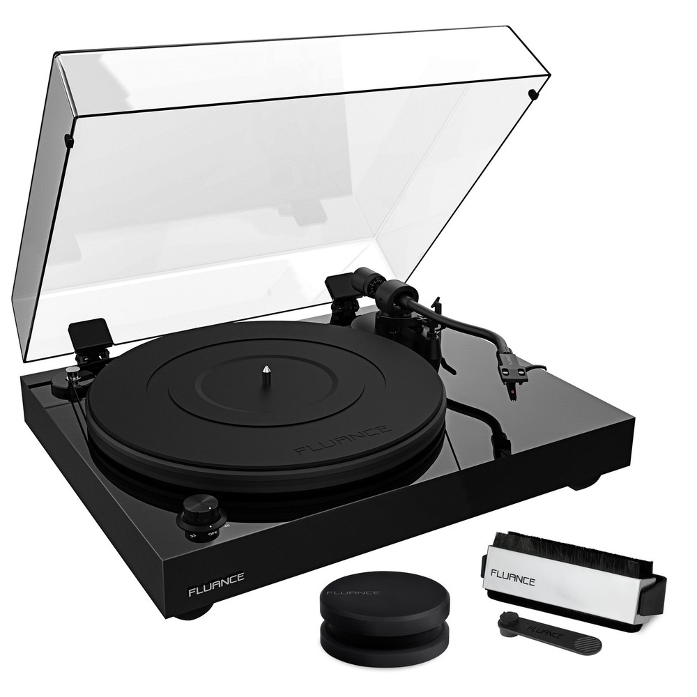 Fluance RT82 Reference Turntable with Record Weight and Vinyl Cleaning Kit
