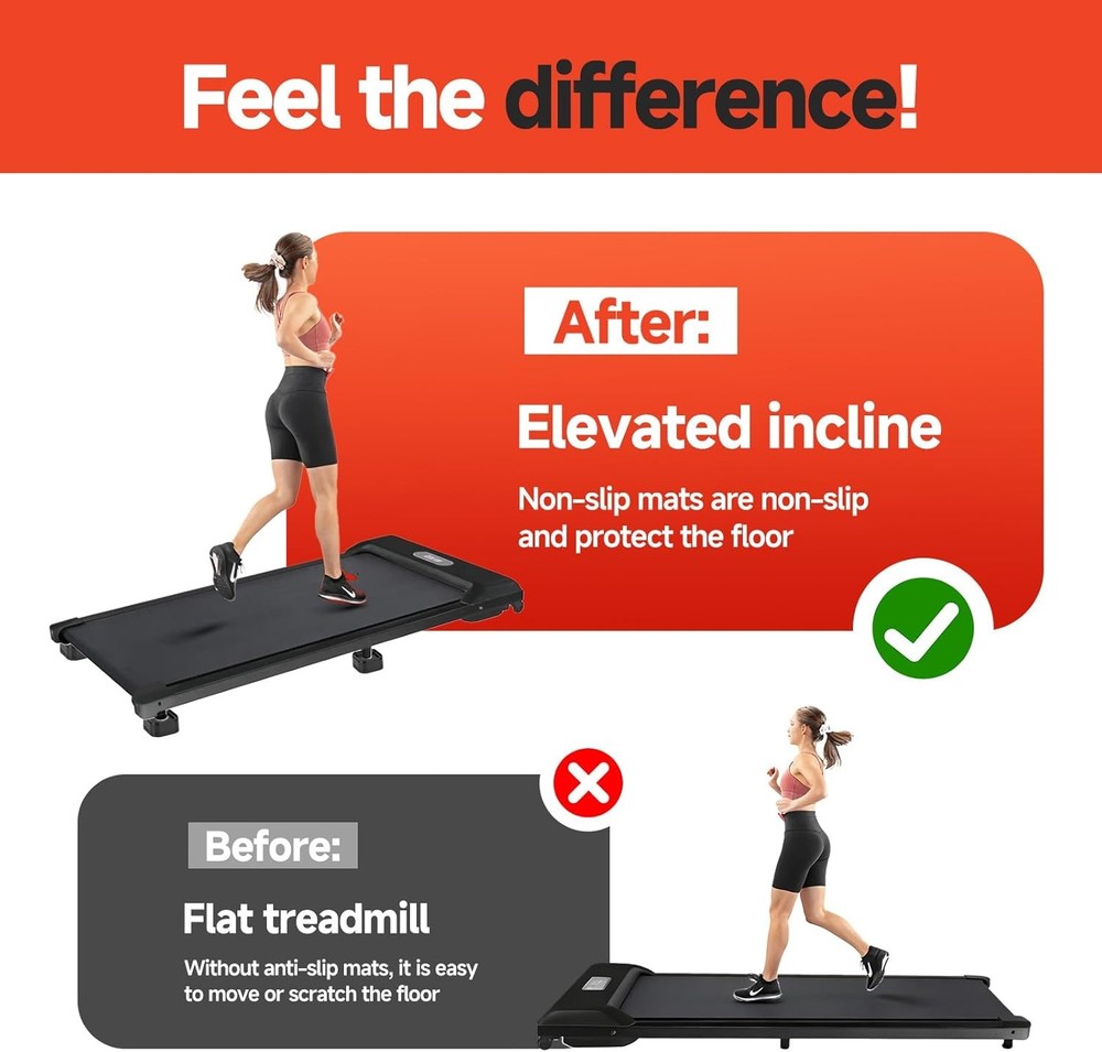 4-Pack Treadmill Incline Riser Blocks, Stackable Treadmill Riser Incline Blocks,