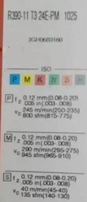 10 PCS  ORIGINAL  INSERTS  R390-11T324E-PM 1025