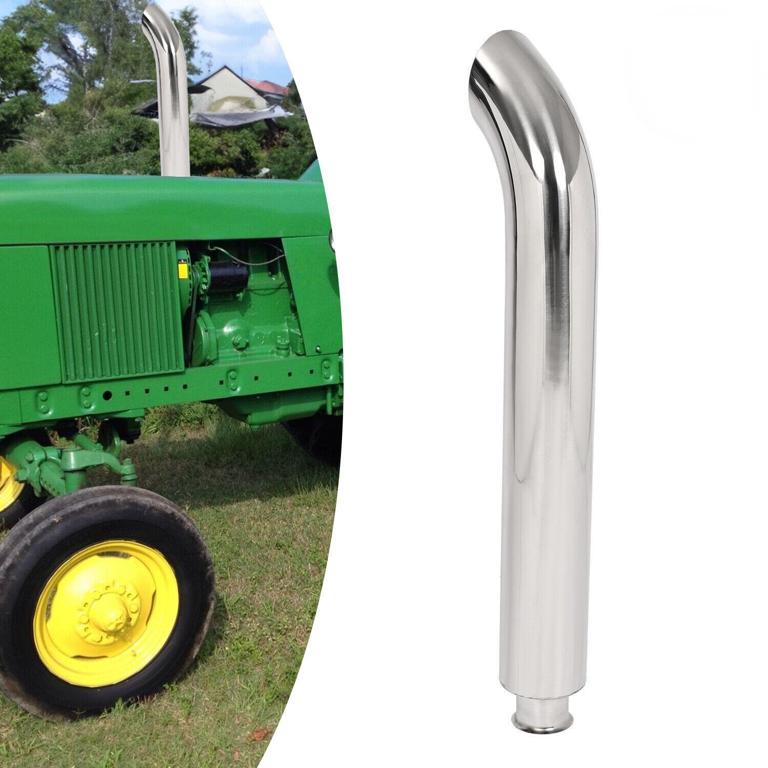 Polishing Exhaust Stack Pipe w/ Bend For John Deere 3010 3020 4010 4020 Tractor