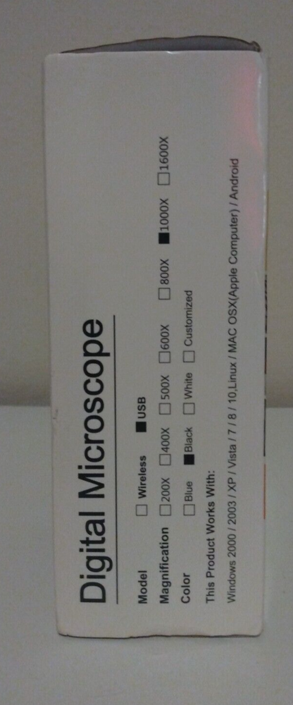 Black Digital 1000 X Microscope