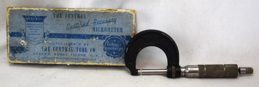 Central Tool 1" Micrometer Ratchet Stop Lock Nut w/Box