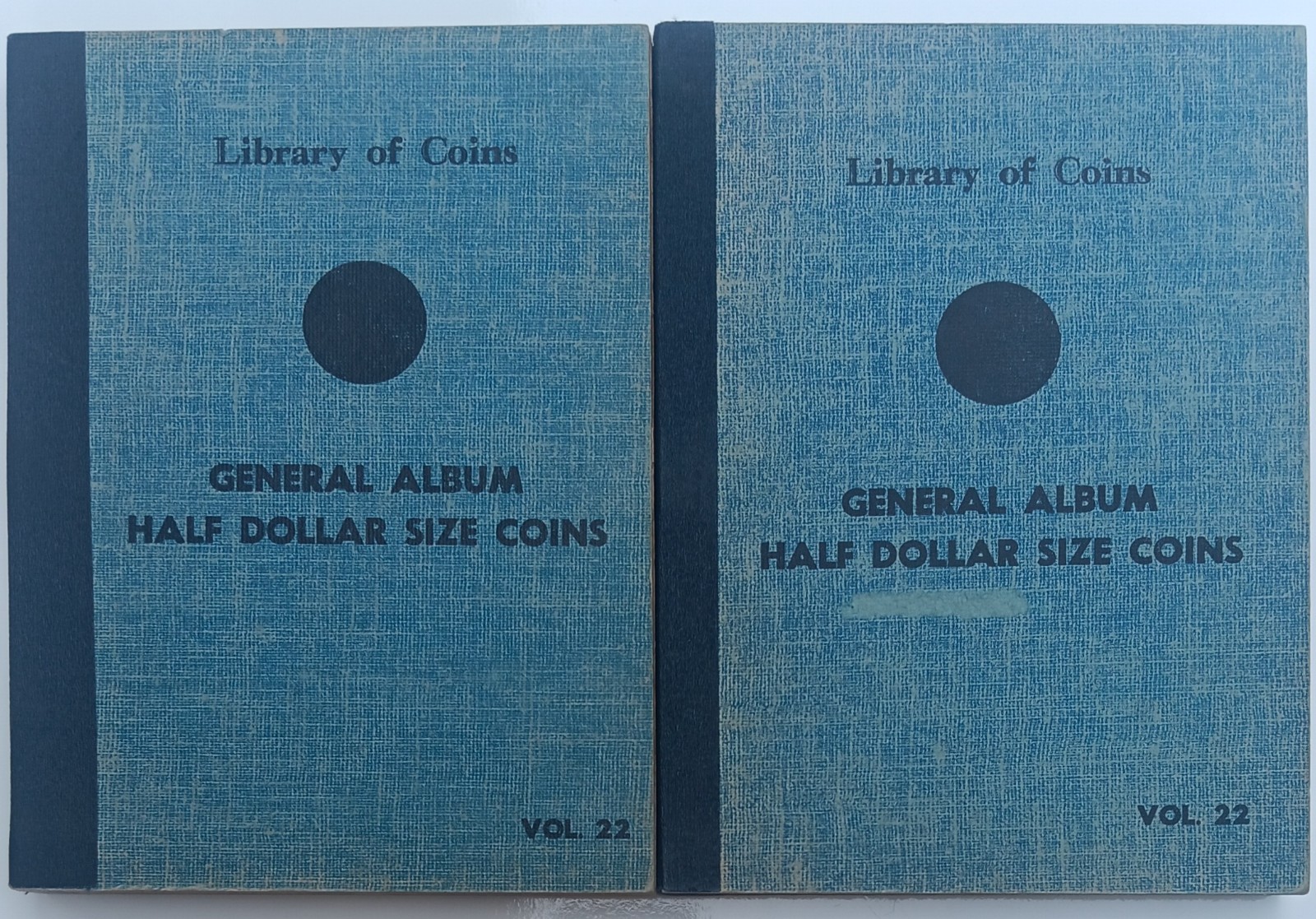 Lot Of 2 Library Of Coins General Blank Half Dollar 50c Size Stock Album VOL. 22