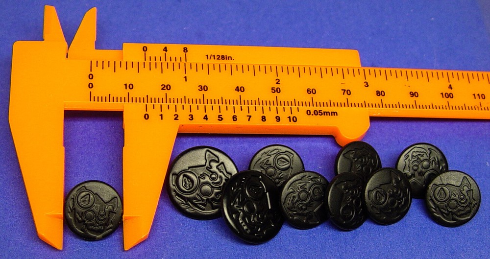 VOLCOM Replacement buttons 10 Anodized Effect 2part metal Buttons good used cond