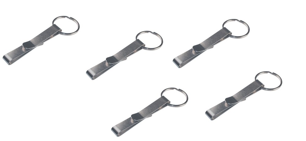 5 pack Metal Belt Hook Key Chain Ring
