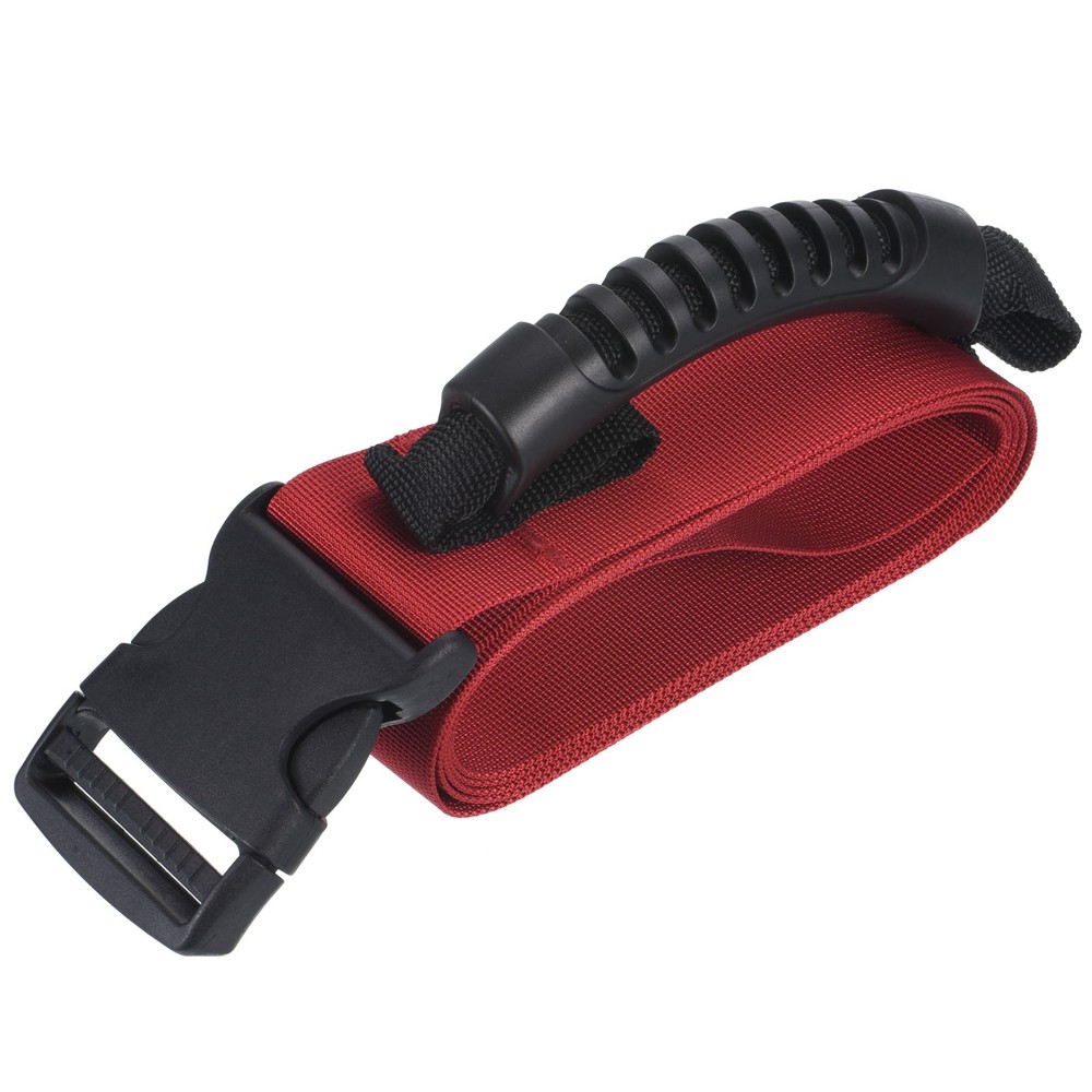 Carrying Strap with Handle Adjustable Nylon Belt for Moving Boxes Red