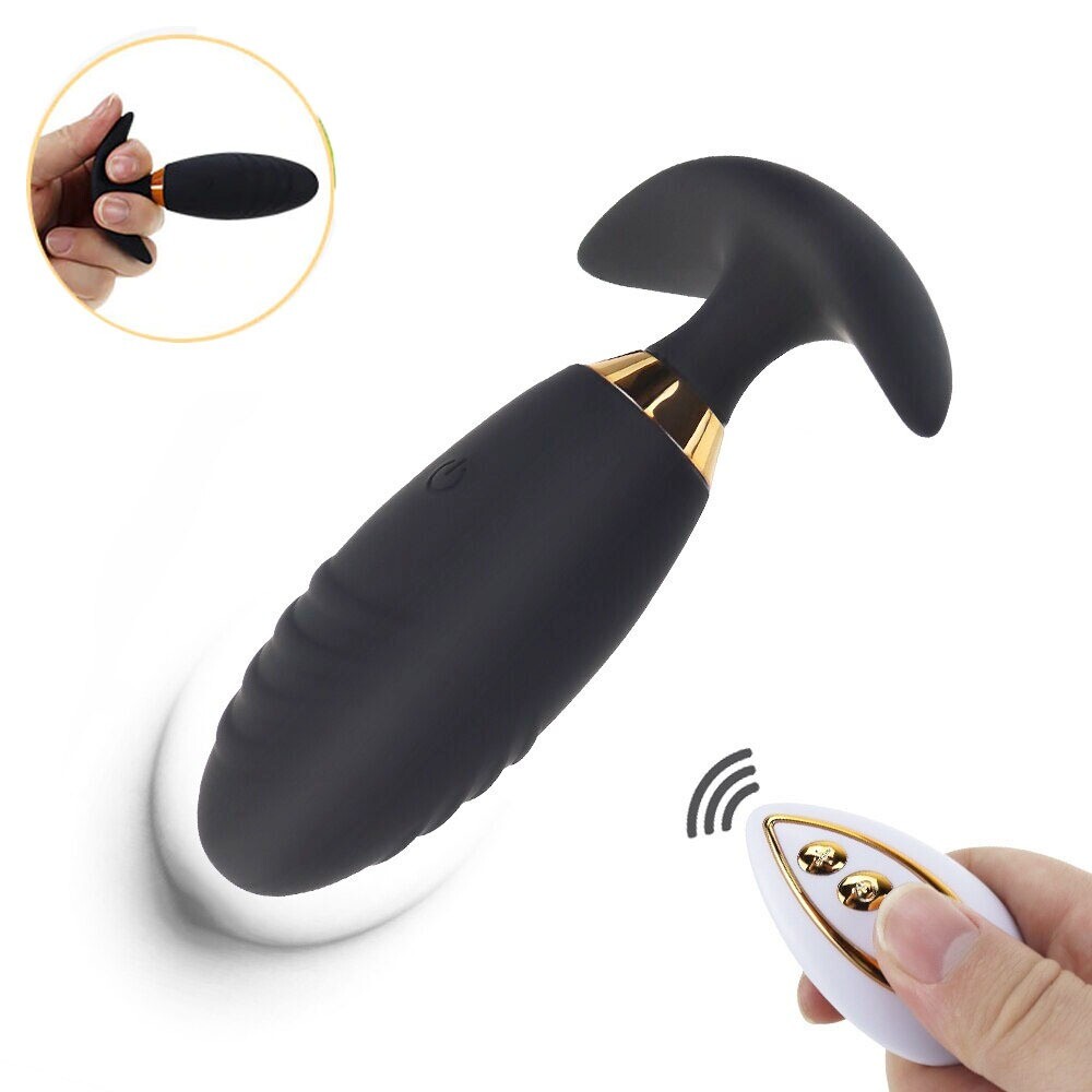 Remote Control Vibrating Anal Butt Plug Vibrator Sex Toys for Women Men Couple