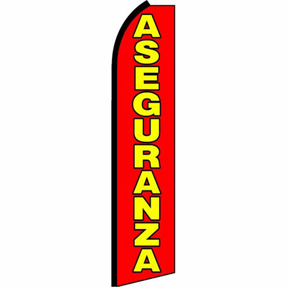 Aseguranza Insurance Flag Flutter Feather Banner Swooper Bundle COMPLETE Kit
