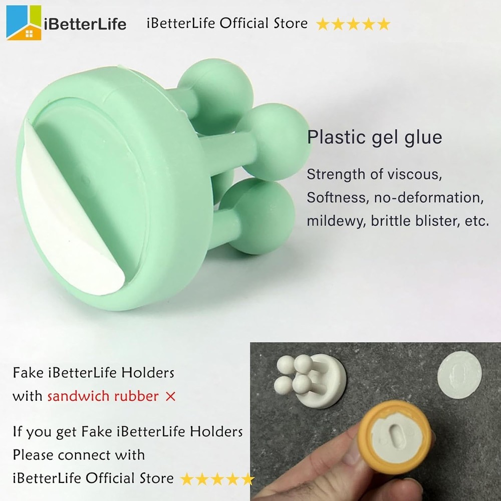 Multi-Function Silicone Toothbrush Holders - Easy Install Waterproof Wall Hooks
