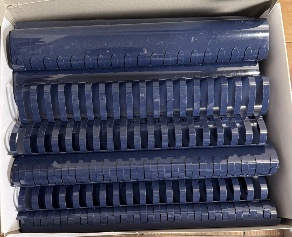 Large Lot Of Binding Material- Plastic Binding Combs, Covers Various Sizes