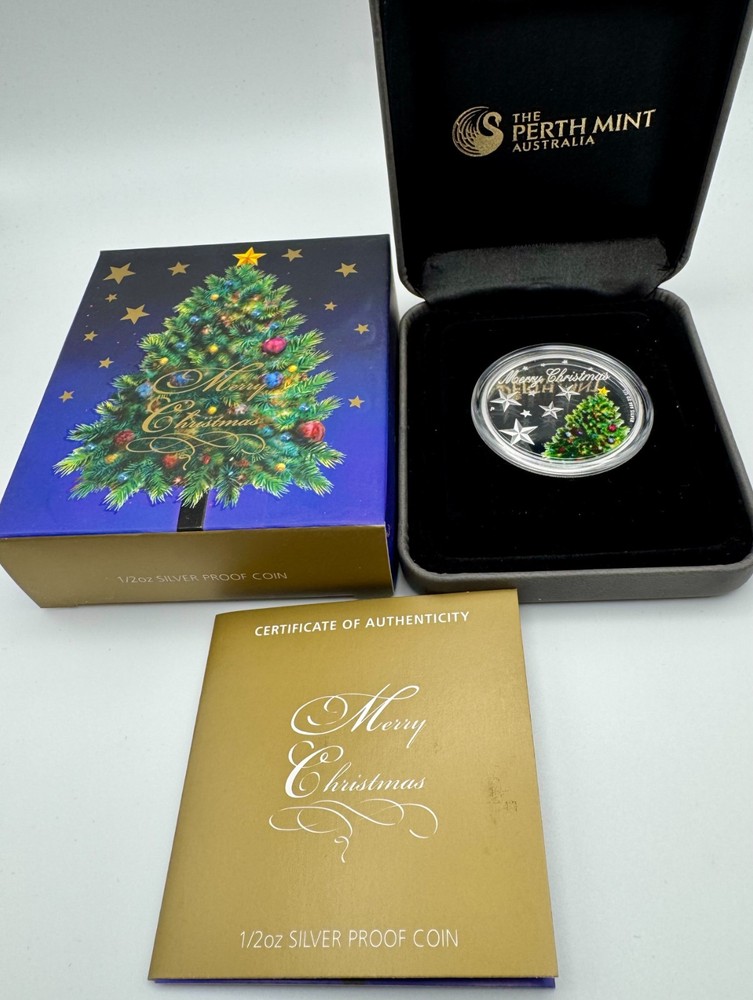 2013 Perth Mint 1/2 oz Merry Christmas Silver Coin