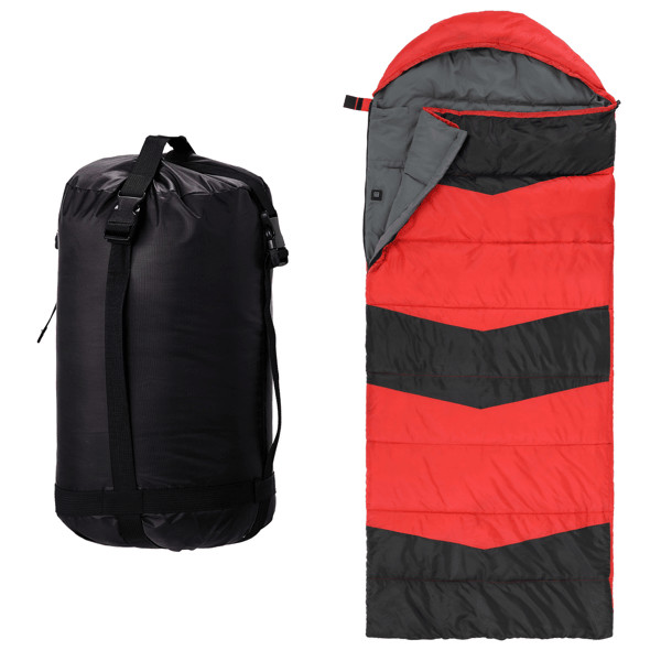 Heated Sleeping Bag Rectangular Lightweight USB Pads Waterproof Backpacking