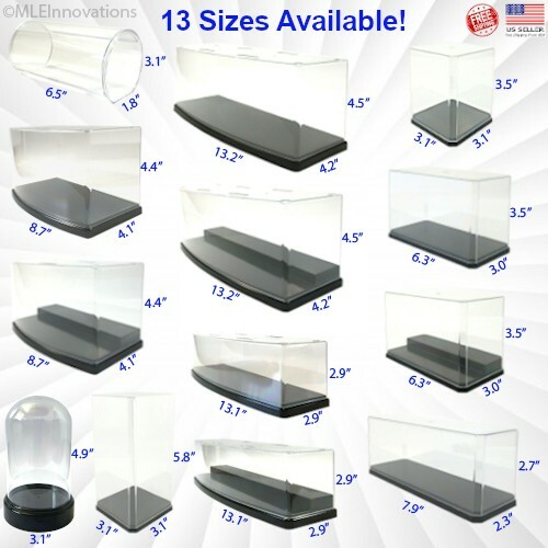 Hot Wheels Display Case Large Clear Acrylic Plastic Box Dust Proof Step 13" x 4"