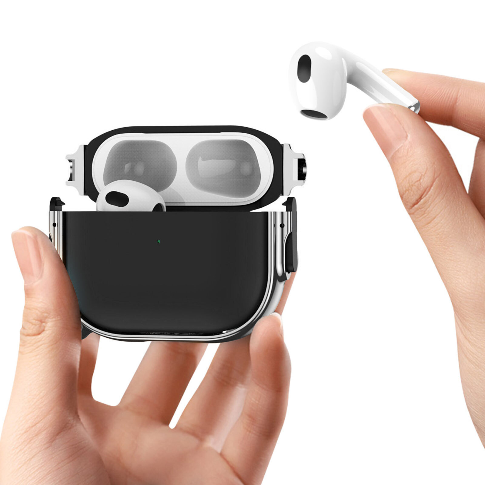 Protective Dustproof Case For Apple AirPods Pro 2 Cover Keychain Clip Shockproof