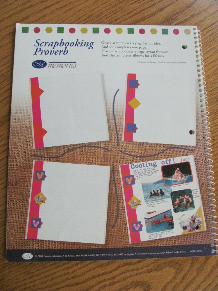CREATIVE MEMORIES FAST FORMULAS SHOWCASING THE MAKERS LAYOUT IDEA BOOK~NLA~