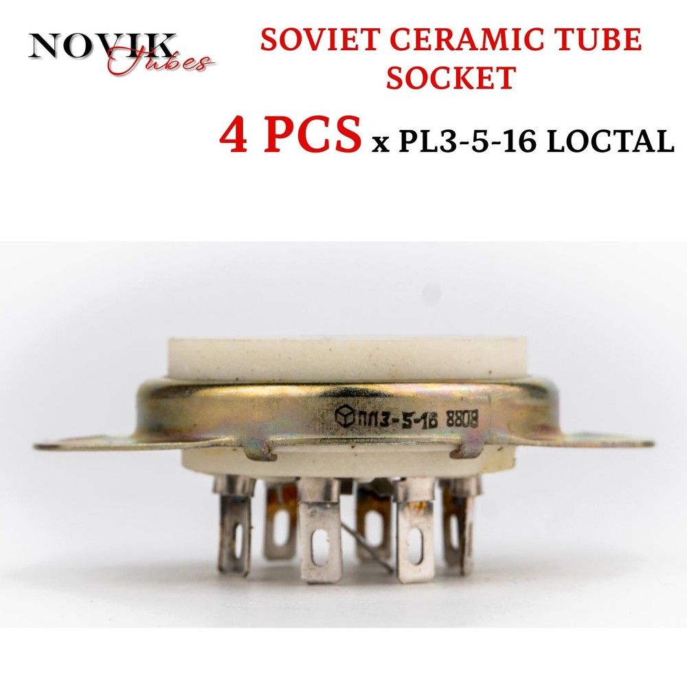 PL3-5-16 Loctal Tube Ceramic SOCKET 4pcs