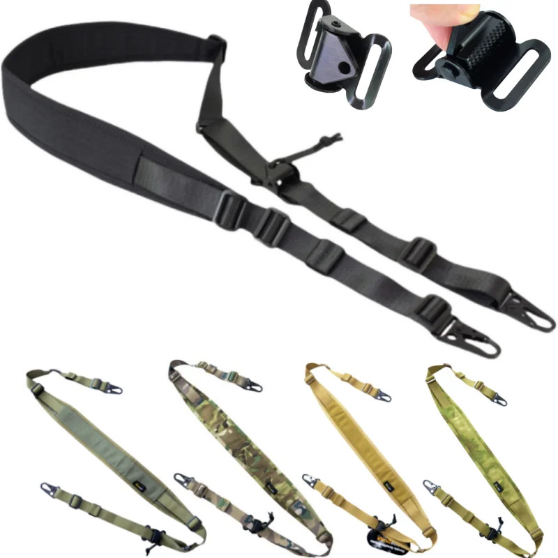 Tactical Quick Release Sling Strap Airsoft 2 Points Adjustable Rifle Nylon Strap
