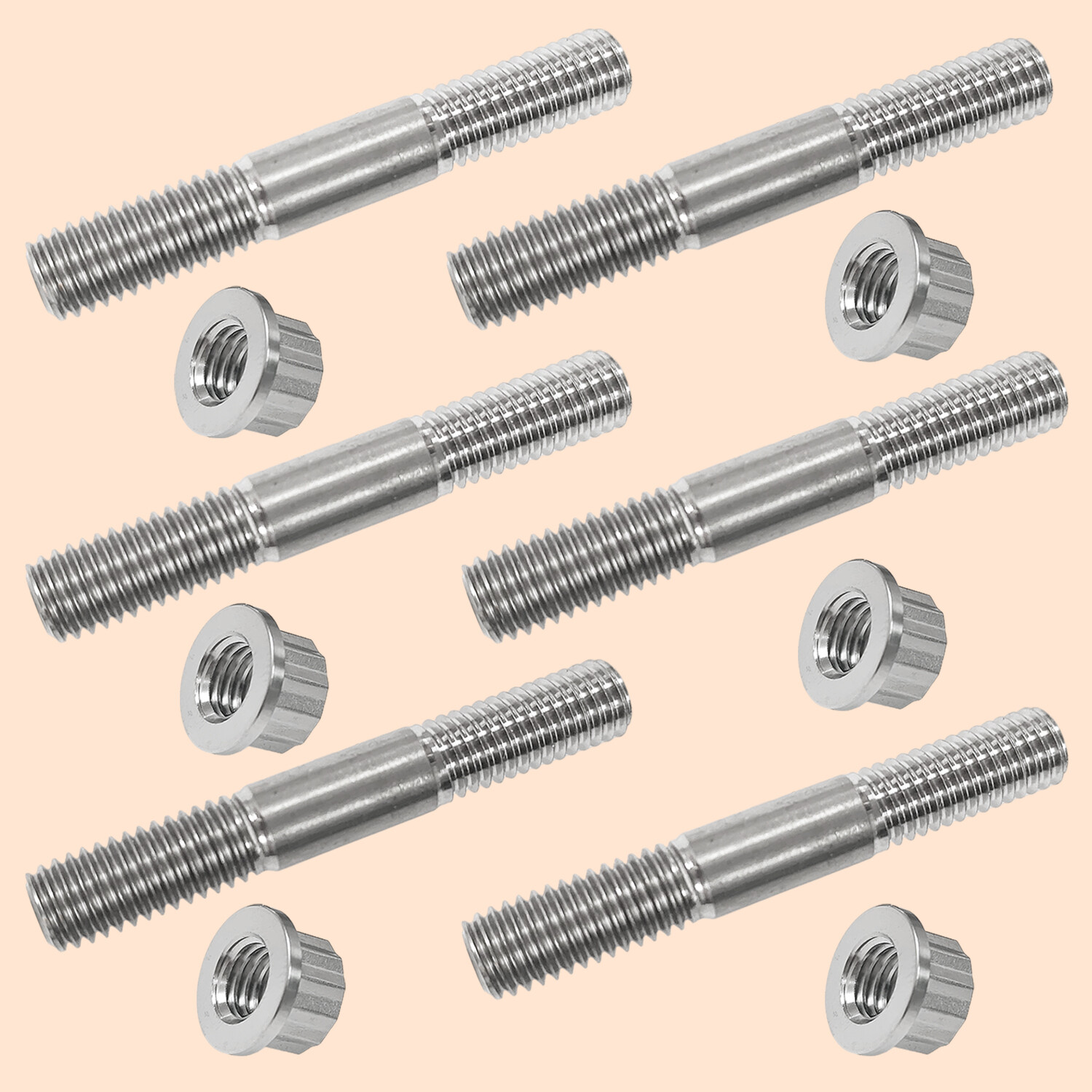 Titanium Head Studs Bolt Nut Kit for Yamaha Blaster 200 YFS200 1988-2006