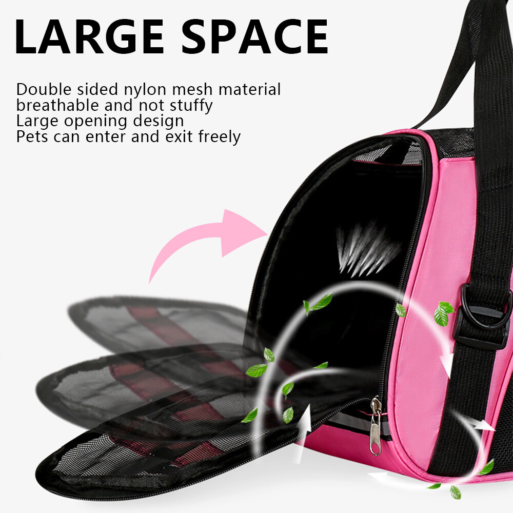 Pet Cat Carrier Hand Bag Soft Sided Breathable Travel Nylon Tote Case S M L
