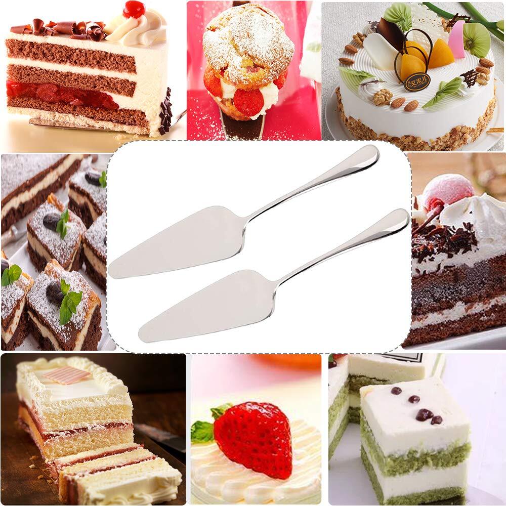 2 Pack Pie Server Stainless Steel SUS304 Small Silver Pie Spatula for Serving...