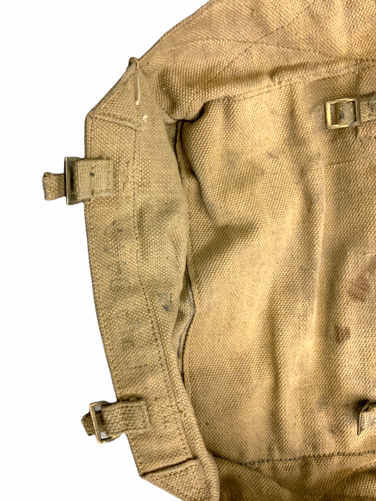 WW2 British 37 Pattern Web Mine Detector Backpack & Straps 1944 Dated