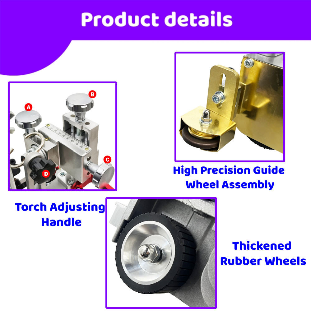 Automatic Welding Machine Carriage±45°High Precision Guide Wheel Welding Trolley