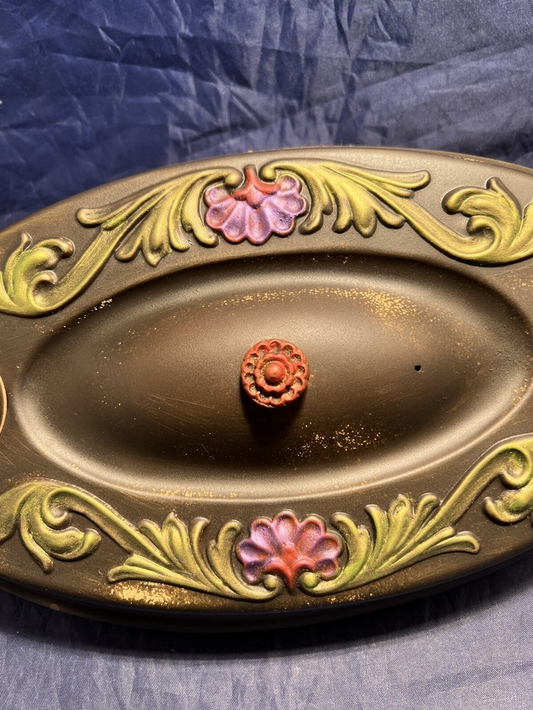 Two Socket Decorative Wow Flush Mount Brass Rewired Nice 83E