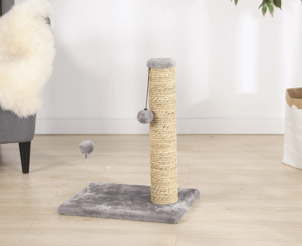 Small Seagrass Scratch and Play Post, Gray, 20"