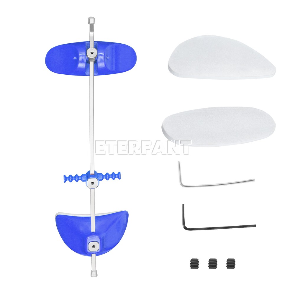 ETERFANT Dental Ortho Forward Pull Face Headgear Single Bar Blue/Red Adjustable