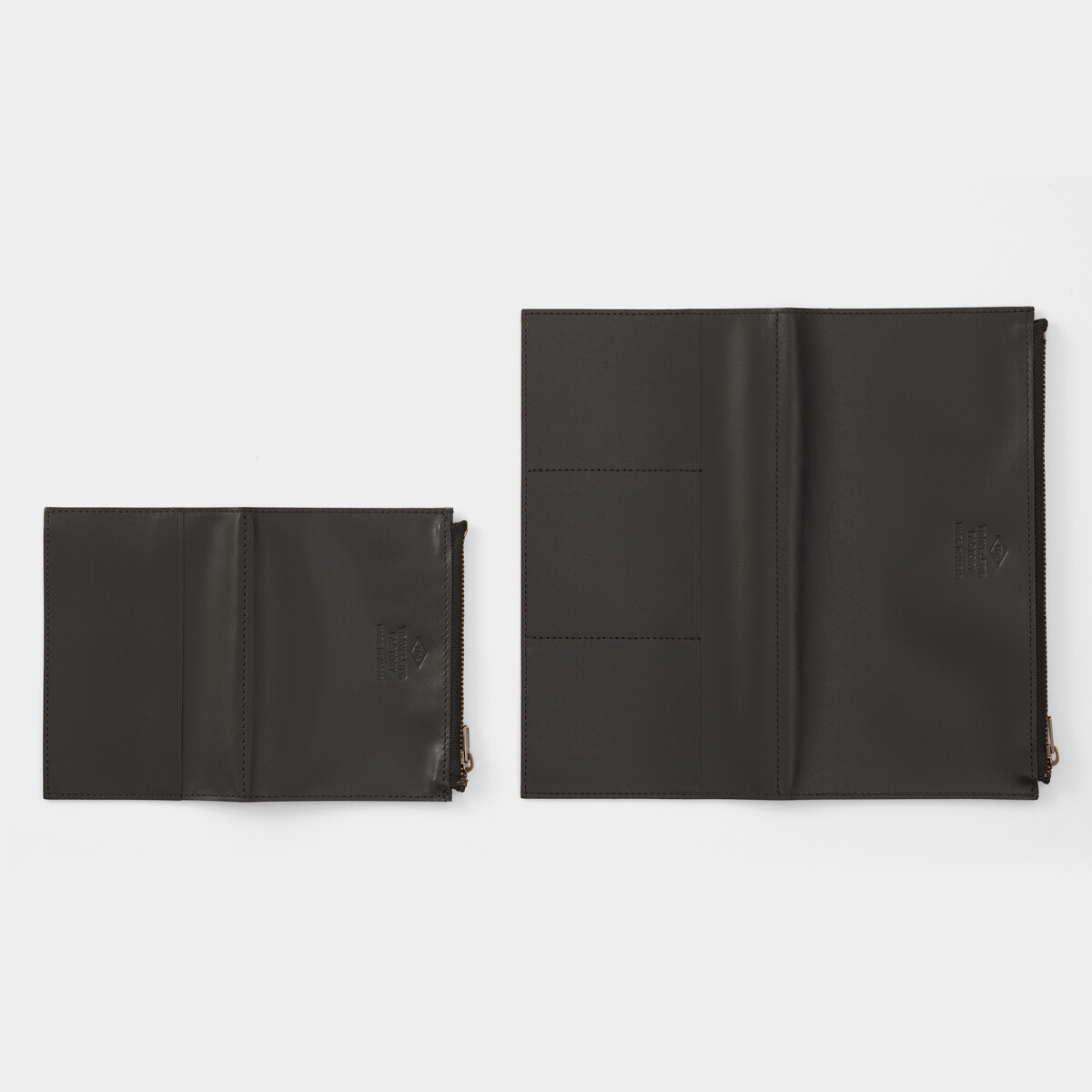 TRAVELER'S Notebook Leather Zipper Case engraving Tannin Regular & Passport size