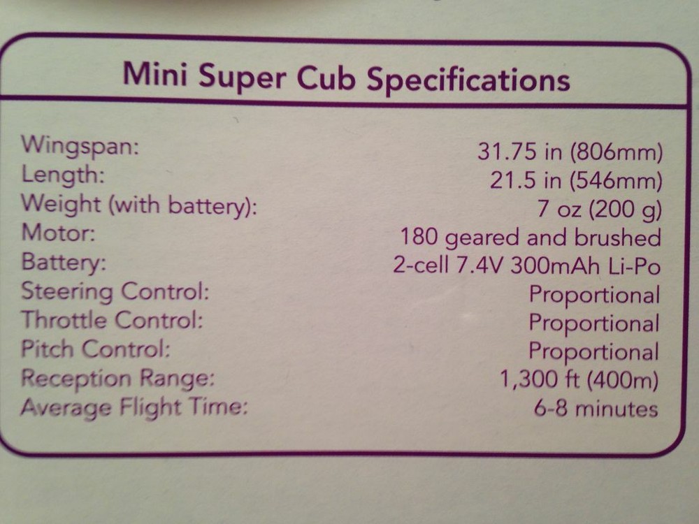 Hobbyzone Mini Super Cub RC Airplane - RTF Version With ACT