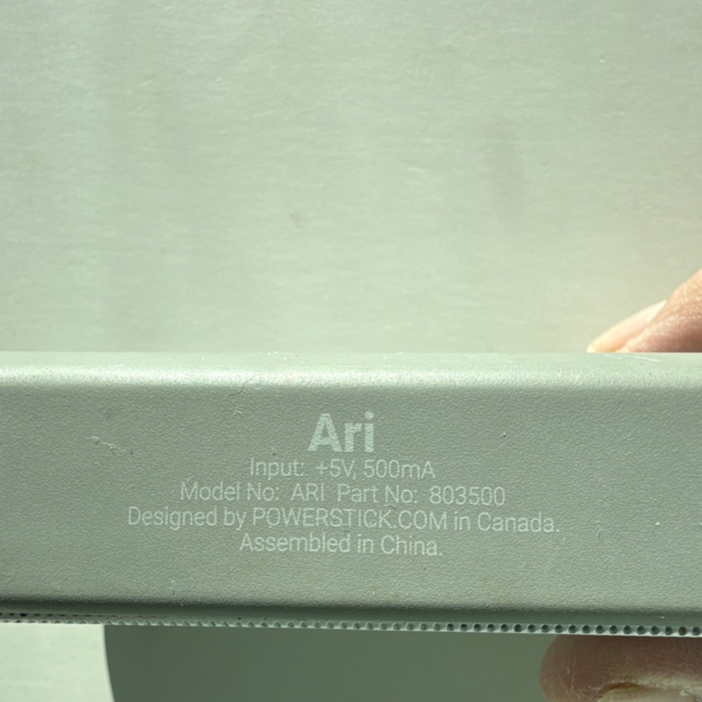 Powerstick Ari Portable Speaker Gray Model 803500 Rectangular Plastic