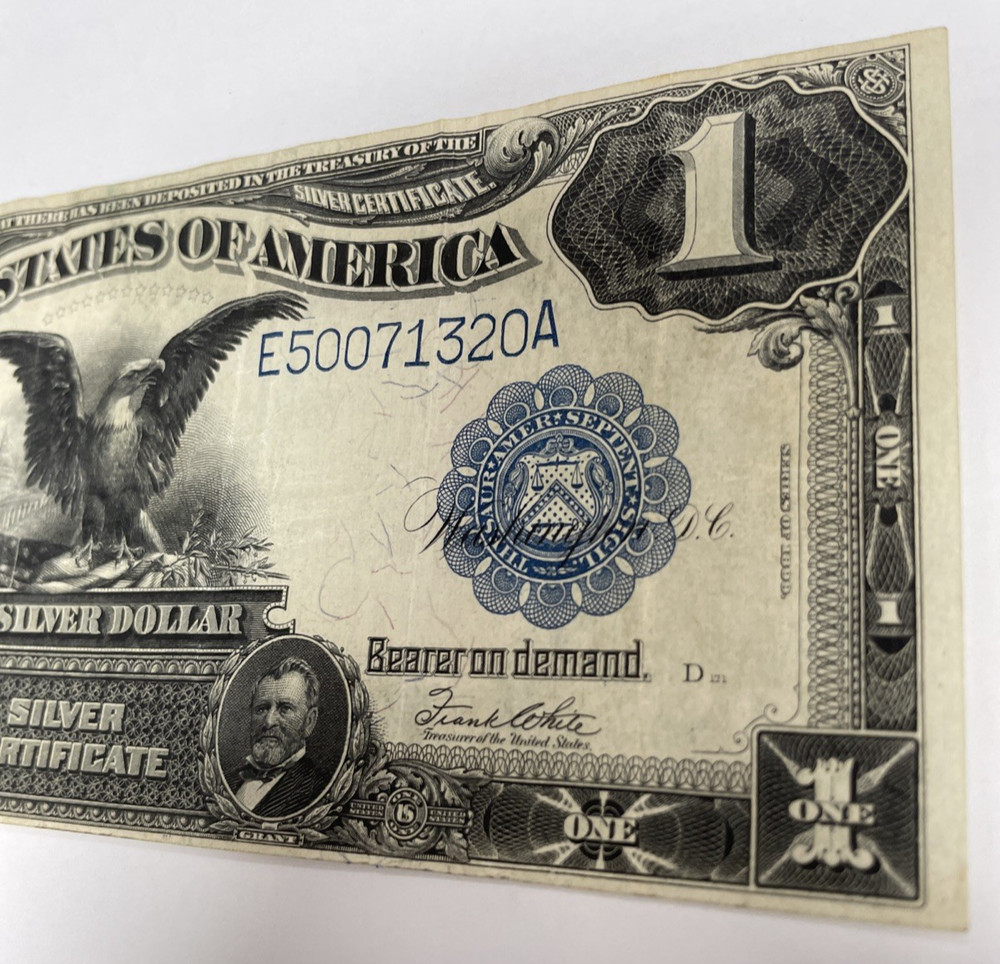 1899 $1 US SILVER CERTIFICATE LARGE NOTE BLACK EAGLE VERY NICE