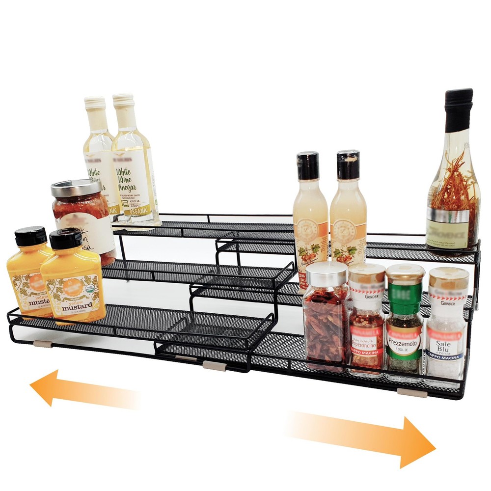 DOTORYDESIGN Expandable Spice Rack Organizer - 3 Tier Step Shelf (14.5-29.1")