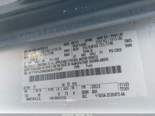 TRANSIT25 2016 Speedometer 3818114