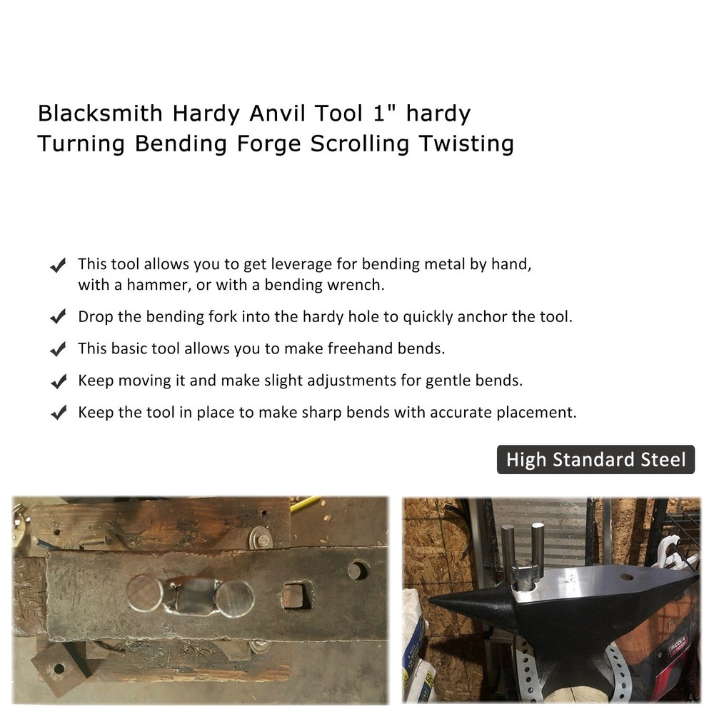 Blacksmith Hardy Anvil Tool 1" hardy Turning Bending Forge Scrolling Twisting