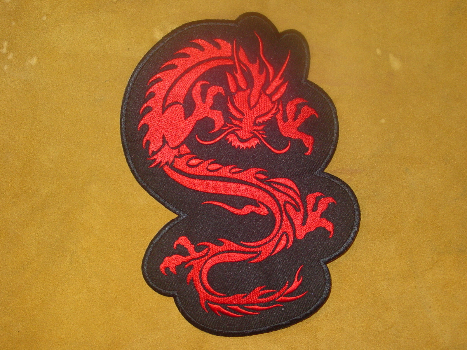 Red Dragon Patch jacket ,Vest embroidered iron on patch Large 6"X10"