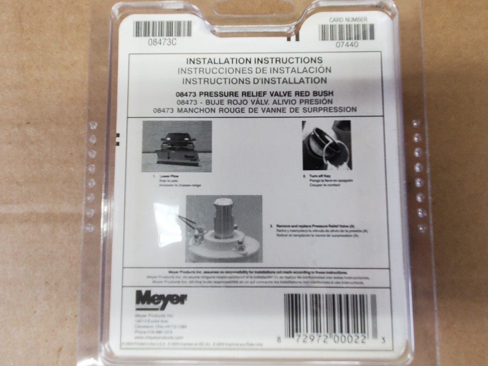 Genuine OEM Meyer 08473 Snow Plow Pressure Relief Valve Fill Cap E47 E57 E60 E58