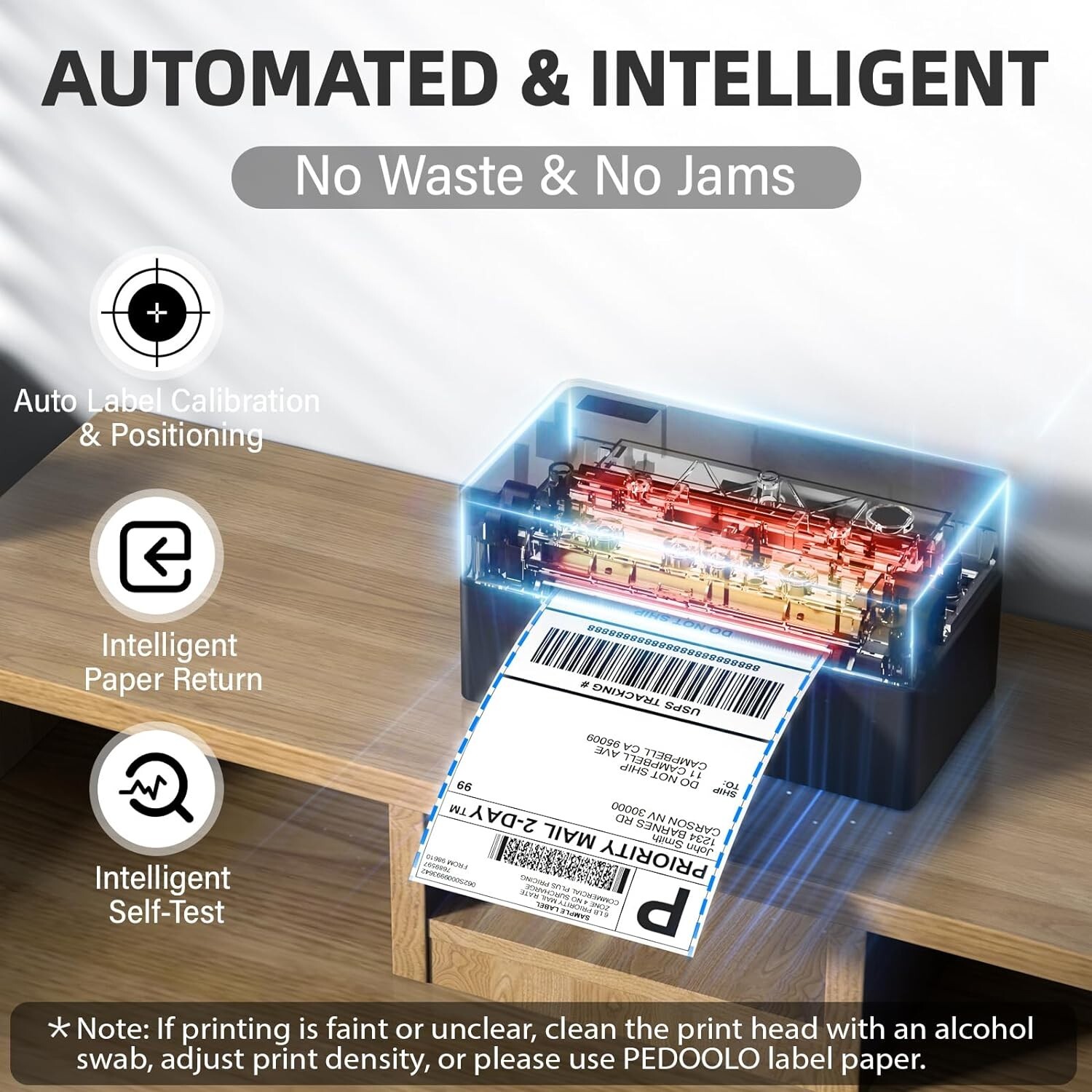 Label Printer, Bluetooth Shipping Label Printer, Wireless 4x6 Thermal Printer