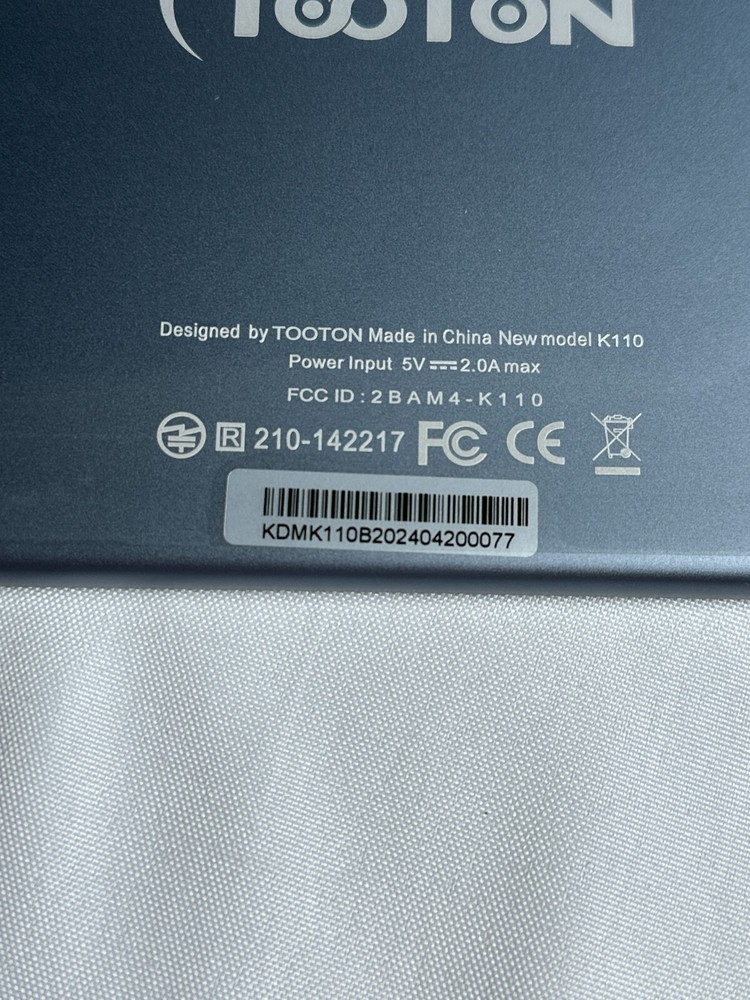 Tooton K110 Gray Touchscreen Bluetooth Android Tablet