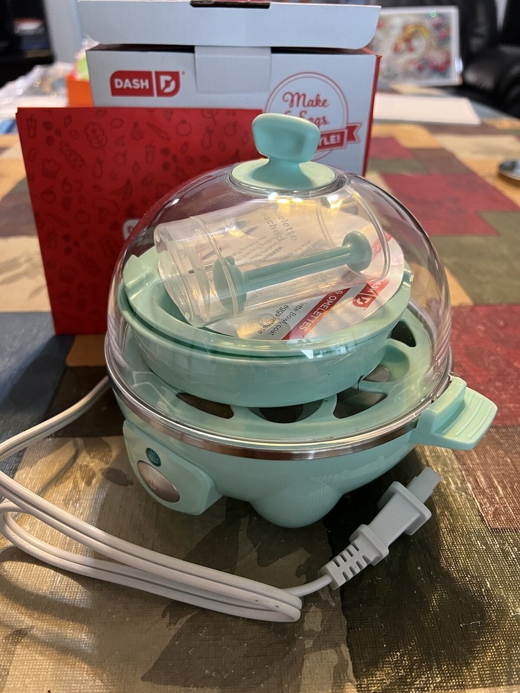 Dash Rapid 6 Egg Cooker Light Blue Make Breakfast Fast Poached Boiled Deviled