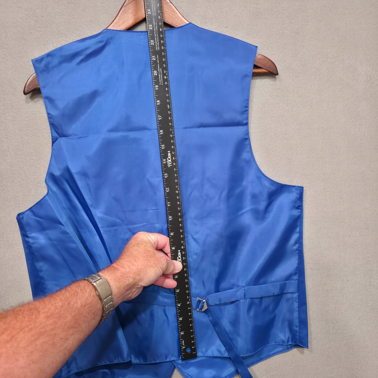 Vesuvio Napoli in Italy Men's Blue Tuxedo Vest Size Medium