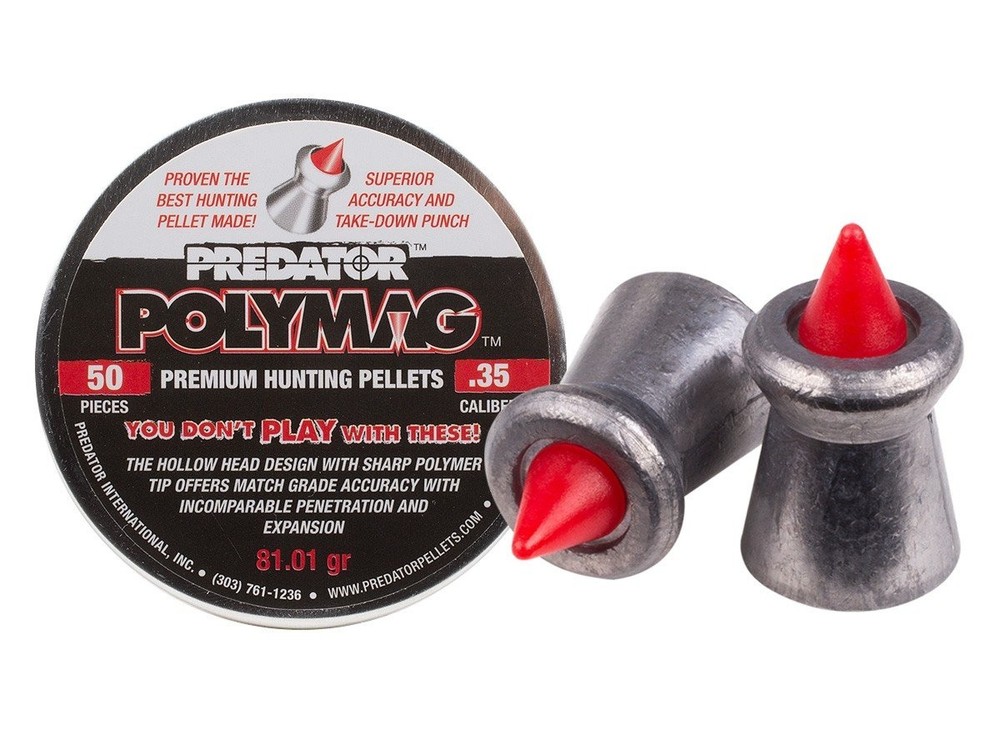 Predator Polymag Pellets, .35 Cal, 81.01 Grains, Pointed, 50ct