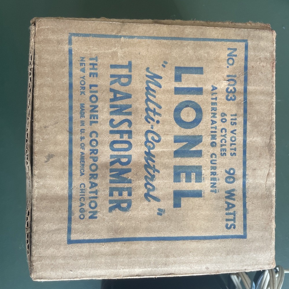 Lionel 1033 90W Multi Control Transformer UNTESTED with box