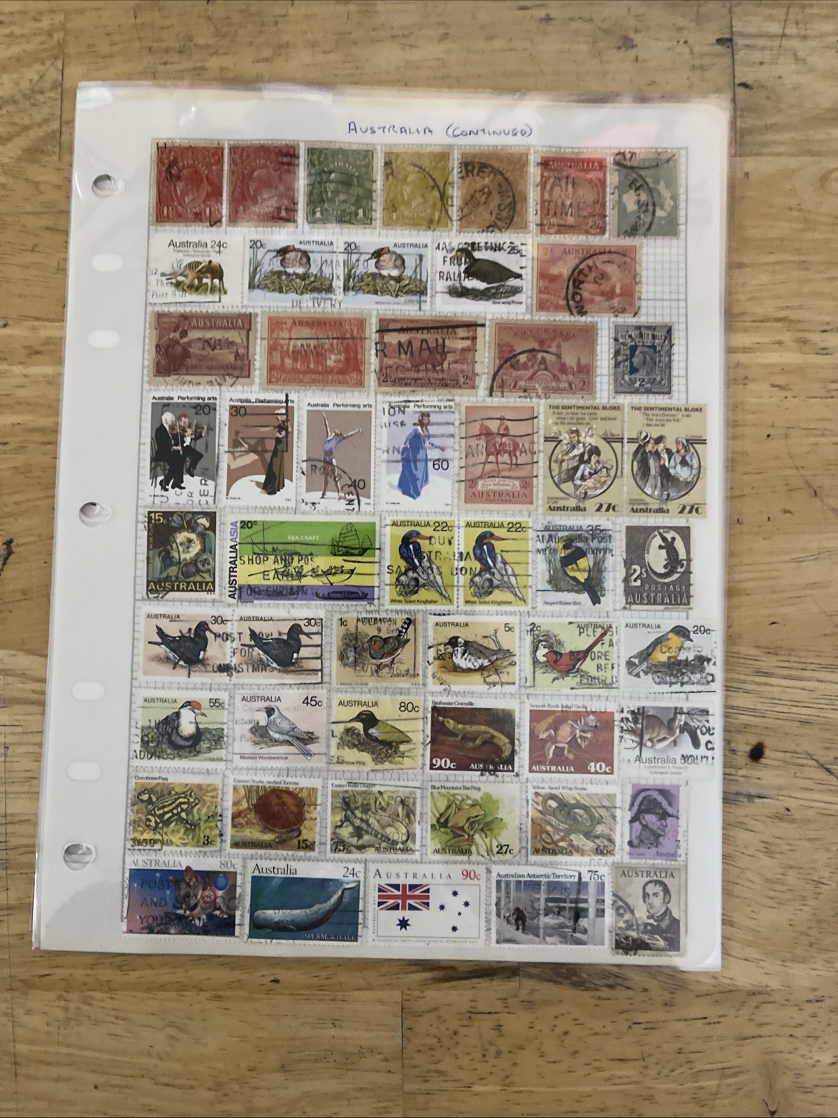 Lot of new and used stamps from all over the world. ON Paper.