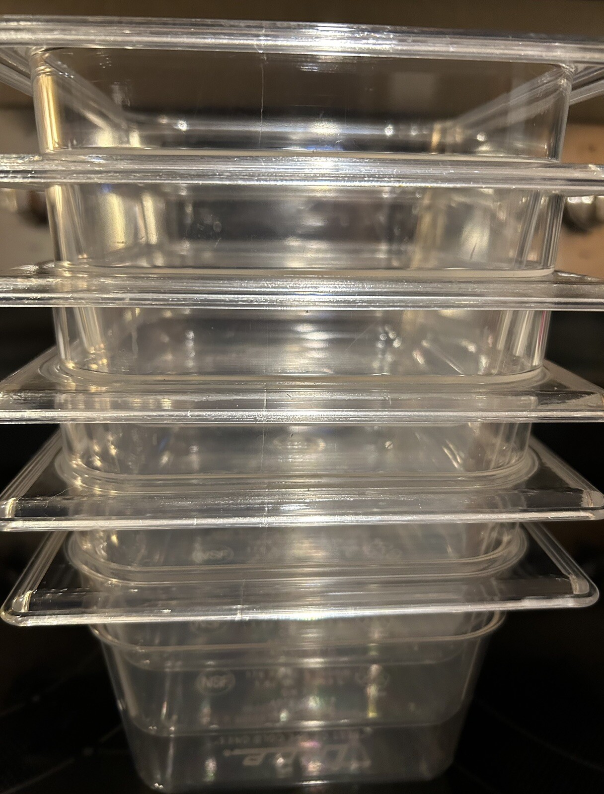 42 Each True Clear Food Pan 1/6 Size 4” Deep NSF Commercial Prep Polycarbonate