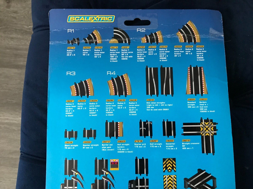 Scalextric Side Swipe Straight Track - 2pcs C8246 B516