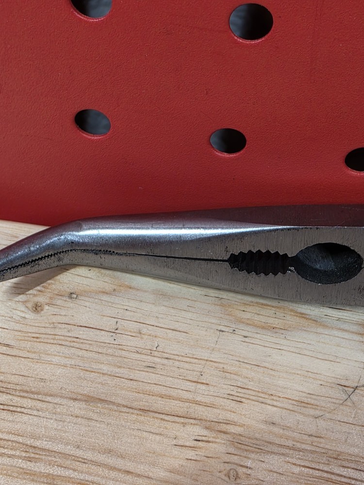 Cornwell Tools CPL66 Blue Handle Angled Bent End Needle Nose Pliers