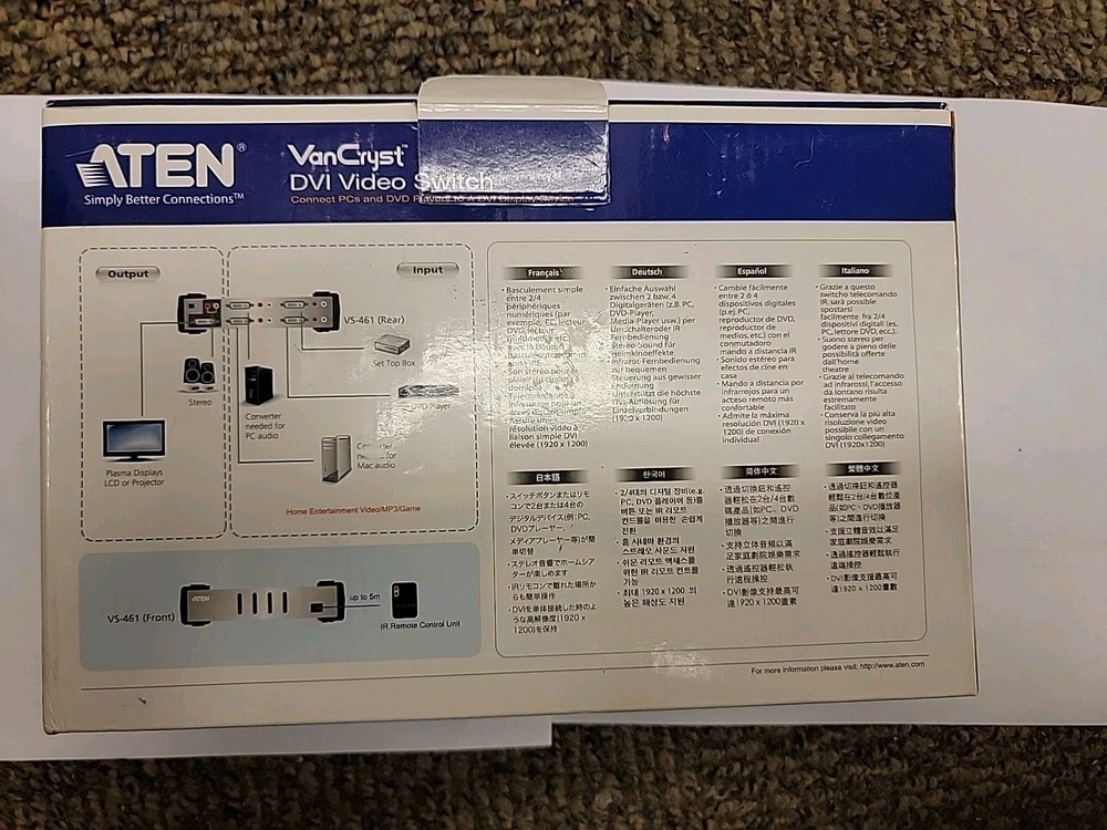 ATEN Dvi Video Switch Vs-261